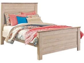 Willowton Whitewash Full Panel Bed