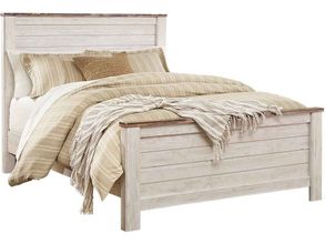 Willowton Whitewash Queen Panel Bed